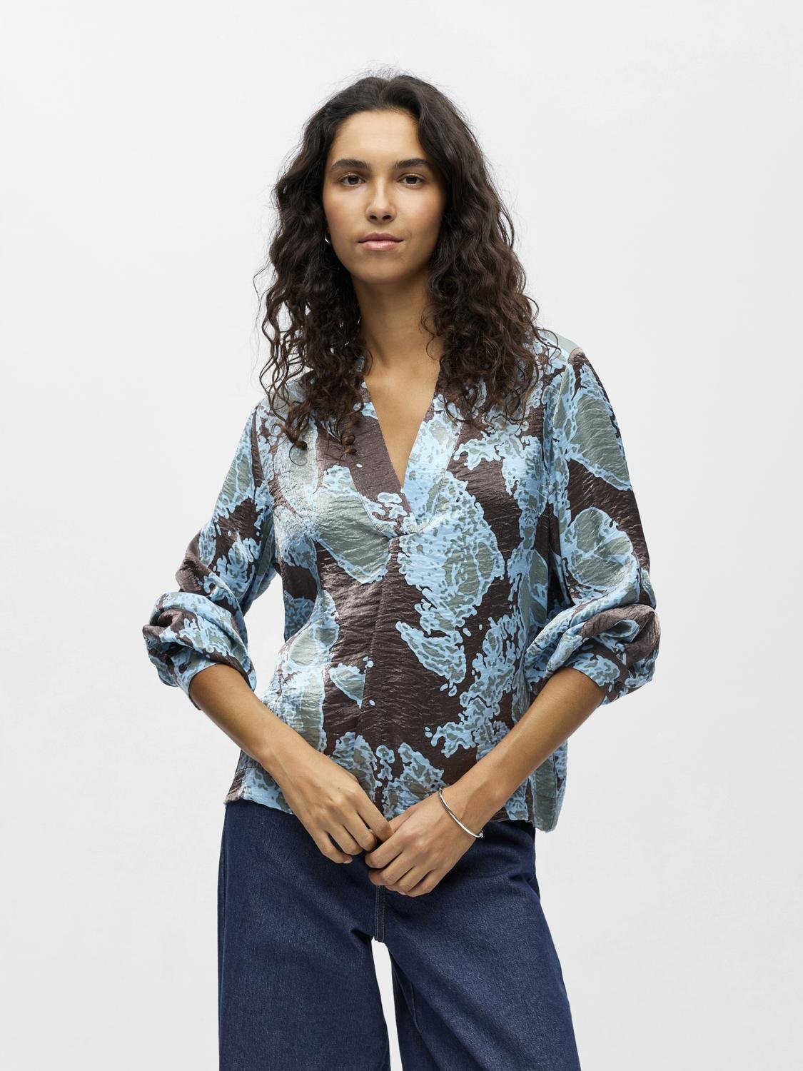 OBJYEVA Top - Seal Brown - VERO MODA & VILA Bergvik